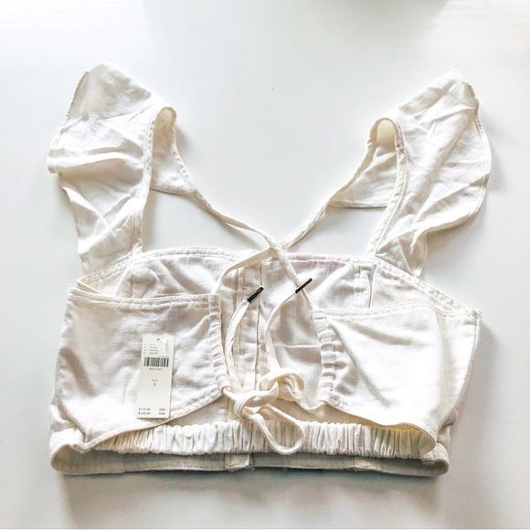 Pilcro Striped Ruffle Sleeve Button-Front Cami – Size Small NWT - Picture 5 of 14